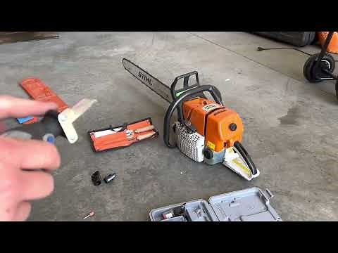 Dremel chainsaw sharpener setup and use