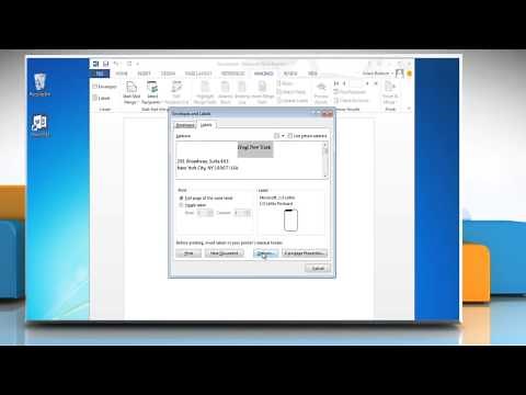 How to Create and print mailing labels on Microsoft® Word 2013