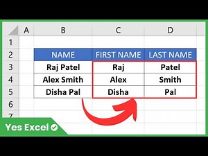 Split Full Name to First and Last Name in Excel