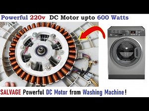 220V DC Motor from Washing Machine upto 600W DIY - Salvage Outrunner BLDC Motor (Trash to Treasure)