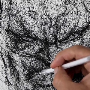 28K views · 1.5K reactions | Batman, portrait process , timelapse #scribbleart . #erickcenteno #fineart #scribble #contemporaryart #sketch #painting #illustration #disegno #dibujo #garabateo #batman #dccomics | Erick Centeno | Facebook