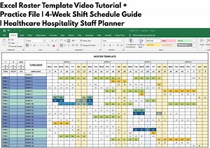 Video Tutorial – 4-Week Excel Roster Template for Shift Planning