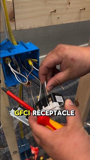 How to properly install a GFCI receptacle ⚡️#electrician #electrical #electricity