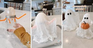 How to Make the Cheesecloth Ghosts That Are All Over TikTok Right Now