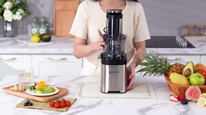 Amazon.com: AMZCHEF Cold Press Juicer - Juicer Machine with Large Feed Chute for Whole Fruits and Vegetables - Durable Stainless Steel Masticating Juicer, Large Auger, Double Strainers (light silver) : Home & Kitchen