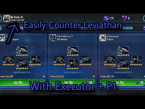 How To Easily Counter Leviathan With Executor + P1 in Star Wars Galaxy of Heroes.
