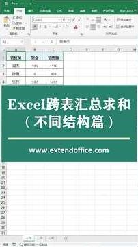 Excel跨表汇总求和-不同结构篇 #excel #exceltips #kutoolsforexcel