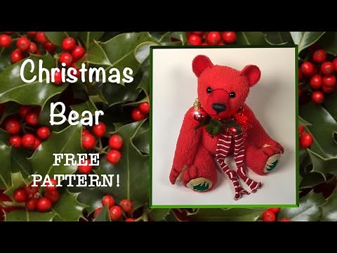 How to make a Christmas Bear || FREE PATTERN || Step by step Tutorial with Lisa Pay