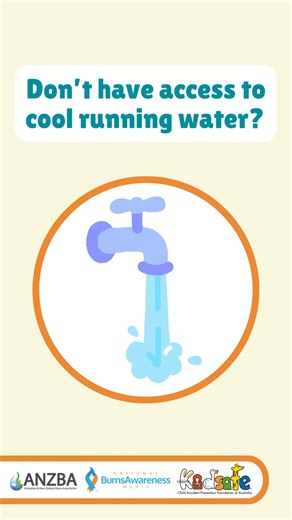 How to treat a burn injury if you don’t have access to cool running water? If you are out and about and don’t have access to running water, here are three alternatives. - Bottles of water - Alternating wet cloths – alternate them onto the burn every 30 seconds (re-wet as needed to keep cool) - Spray bottle. Thanks to Fiona Wood Foundation for providing information on this post. #NBAM2024 #RemoveCoolCoverSeek ANZBA | Kidsafe Australia