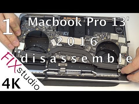 Macbook Pro 13' 2016 - disassemble A1706 part1 [4K]