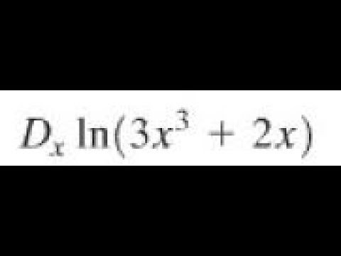 Dx ln(3x^3 + 2x) Find the indicated derivative