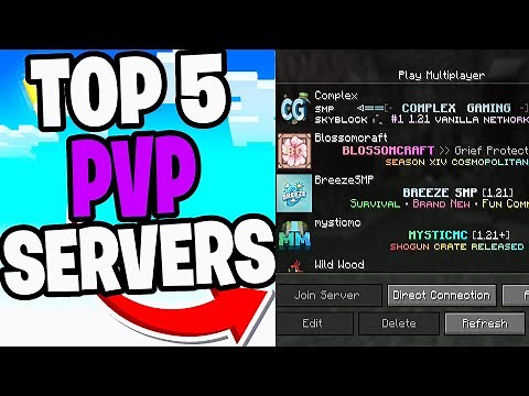 Top 5 PvP Servers For Minecraft 1.21.6! - Java & Bedrock