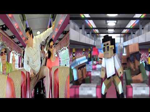Gangnam Style VS Minecraft Style Split Screen!