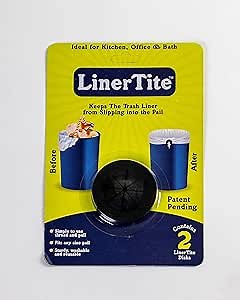 Durable LinerTite Disks: Eco-Friendly, Reusable Trash Liner Cinch for Securing Trash Liners | Prevents Liners from Falling into Trashcan