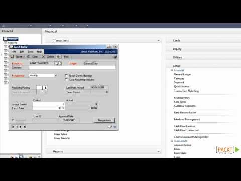 Microsoft Dynamics GP Techniques Tutorial: Using Quick and Recurring Journals | packtpub.com