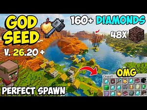 🔥Ultimate Survival [God Seed] For Minecraft 26.20+ Bedrock & PE | Four Blacksmith Village Seed