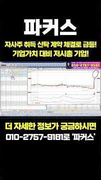 [파커스 주가전망 파커스 대응전략] 🔴 긴급속보 🔴 시가총액이 너무하다! 자산 가치보다 싼 파커스, 세력 매집 흔적 분석