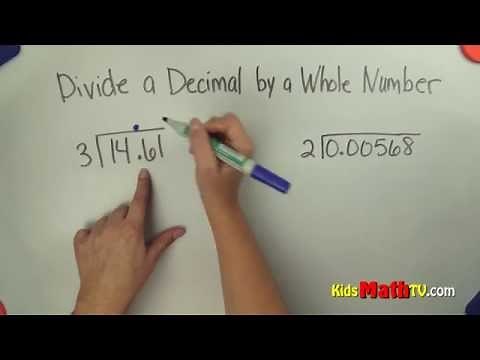 Dividing Decimals by Whole Numbers, tutorial for 6th grade math