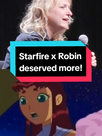✨ Starfire’s voice actress looks back on the Robin romance. #starfire #lvlupexpo #lvlupexpo2025 #teentitans