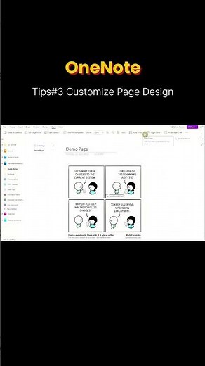 OneNote Tips & Tricks 03 | Customize Page Design in OneNote