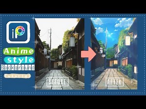 ANIME STYLE BACKGROUND from a photo | Tutorial | IbisPaintX | JiAhn Art 🍀