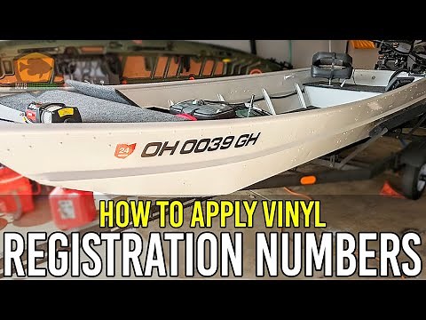 HOW TO APPLY BOAT REGISTRATION NUMBER VINYL DECALS - Jon Boat Build