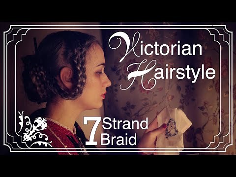 Early Victorian Updo ⊰ Historical Hairstyle ⊱ 7 Strand Braid "Dog Ears" and Braided Bun
