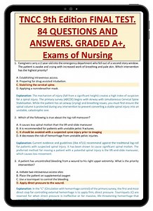 TNCC 9th Edition Final Exam Prep | 84 Questions With Correct and Verified Answers and Detailed Rationales Graded A  | Digital Download PDF - Etsy