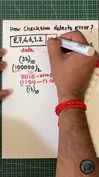 Checksum | detect an error with a checksum in Computer Networks? In 3 min #computernetwork