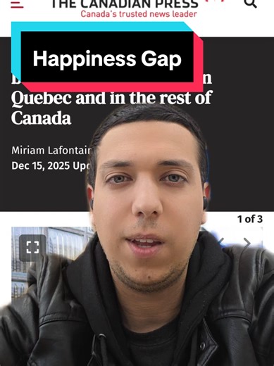 Happiness gap between Quebec and Canada #canada #canadian #quebec #francophone #frankdomenic🍁