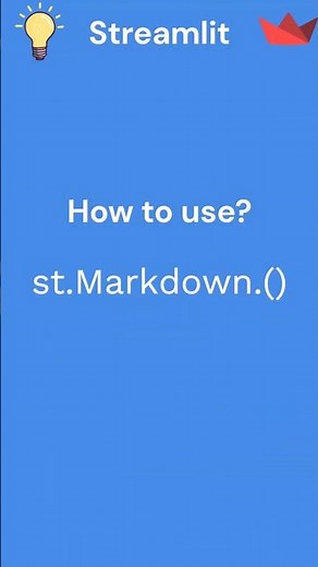 5 Streamlit tutorial St markdown