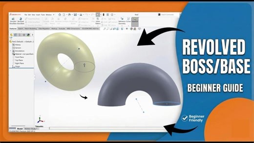 Revolved Boss/Base in SolidWorks | Beginner Guide | Sanket Prajapati