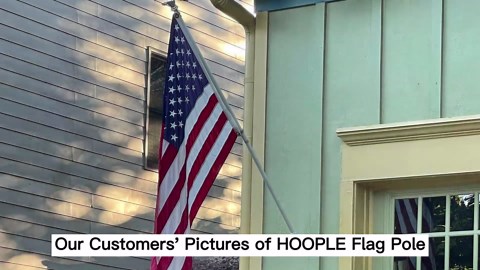 HOOPLE Flag Pole, 6 Foot Tangle Free Spinning Flag Pole for Outside House, Aluminum Rotating Flagpoles, High Wind Resistant Rustproof, Residential or Commerical Flagpole for Garden Boat Truck