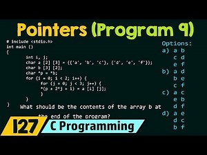 Pointers (Program 9)