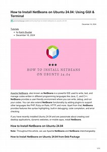 How to Install NetBeans on Ubuntu 2404 Using GUI Terminal - SlideServe