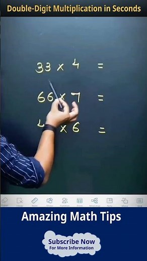 Double-Digit Multiplication in Seconds math tips #Mental math tips #Double-digit multiplication