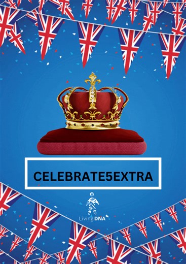 Here is your Royal treat from Living DNA  Enjoy an extra 5% off DNA testing kits site wide for a limited time only! Enter code CELEBRATE5EXTRA at checkout to take full advantage 溺Expiring Tuesday 9th May visit https://livingdna.com/ to take full advantage | Living DNA | Facebook