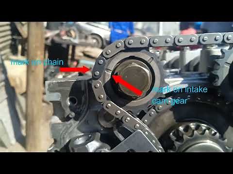 Nissan KA24 timing chain marks