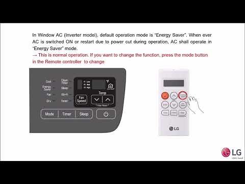 LG Window Air Conditioner: Energy Saving Mode