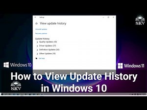 How to View Windows Update History on Windows 10 | How to View Update History in Windows 10