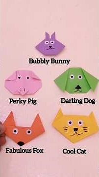 Animales de papel fáciles - Cómo hacer animales de papel #diy #crafts #animals #papercraft