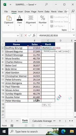 How to Rank in Excel Using the RANK Function