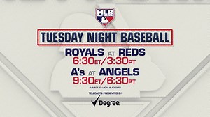 10K views · 68 reactions | It's a Tuesday doubleheader on MLB Network! 6:30pm ET - Royals vs. Reds (or TOR vs MIA) 9:30pm ET - Athletics vs. Angels (or TEX vs SEA) | MLB Network | Facebook