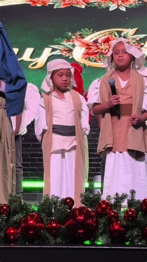 My ☀️performing his monologue at the Christmas Program today. #jesusisthereason