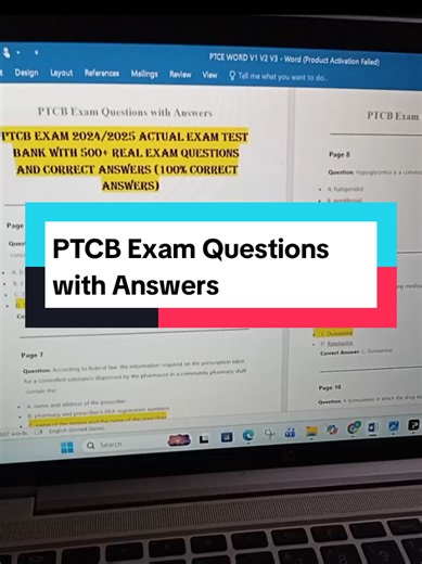 PTCB Exam Questions with Answers #ptce #pharmacy #phamacytechnician #pharmacylife #ptcb