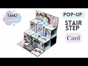 DIY Pop Up Stair Step Photo Card | Easy Tutorial