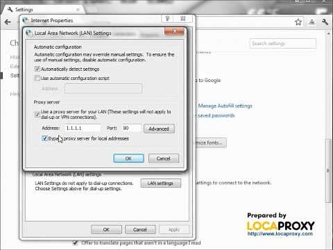 How to configure Proxy Settings in Google Chrome