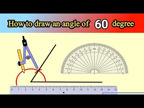 How to draw 60 degrees angle with compass