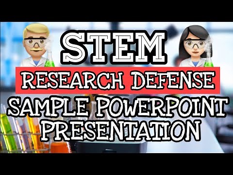 Sample Powerpoint Presentation For Research Defense of STEM Students + Explanation
