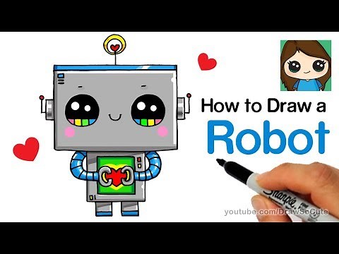 How to Draw a Robot Super Easy and Cute